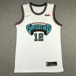 NBA 12 Morant Memphis Grizzlies Maillot Retro blanc